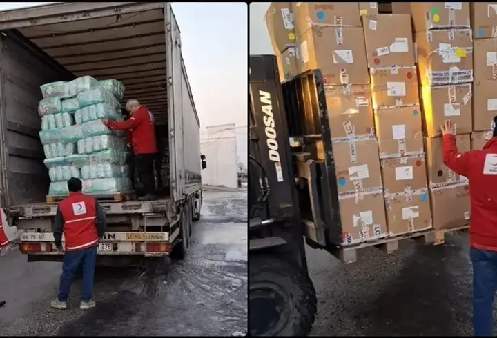 Türkiye, Aynularab'a 11 tır insani yardım malzemesi sevk etti