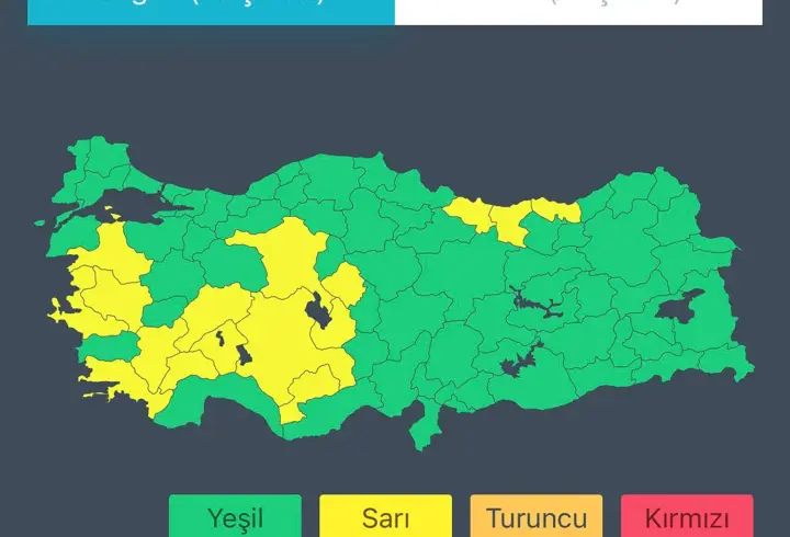 İçişleri Bakanlığı'ndan 'sağanak' ve 'fırtına' uyarısı