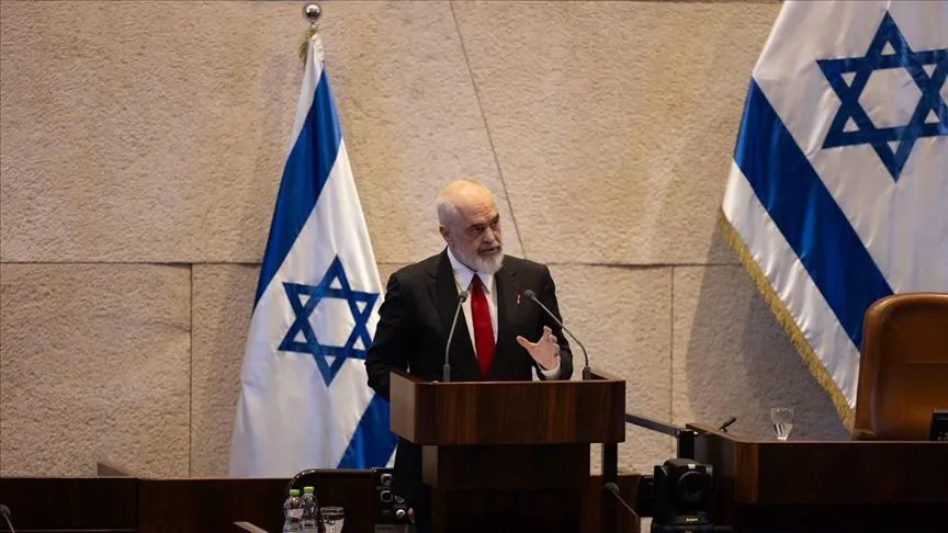 İsrail meclisinde Netanyahu'yu öven Arnavutluk Başbakanı Edi Rama'ya tepkiler