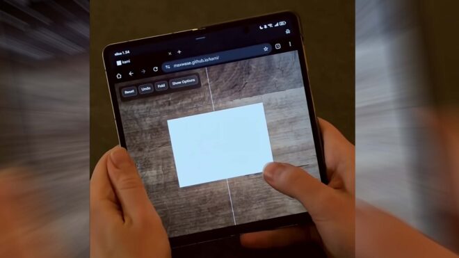 Katlanabilir telefonlara odaklanan bir origami simülatörü hazırlandı [Video]