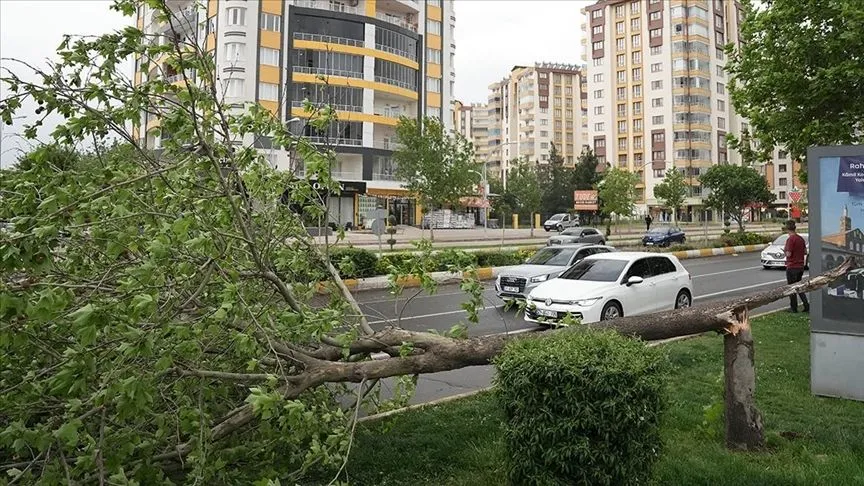 Diyarbakır'da fırtına yaşamı olumsuz etkiledi