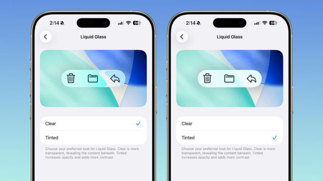 iOS 26.1 Beta 4 ile Liquid Glass’ın saydamlığına yönelik yeni bir seçenek geldi