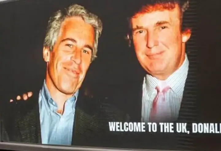 Trump ve Epstein'ın fotoğrafı olan araca el konuldu