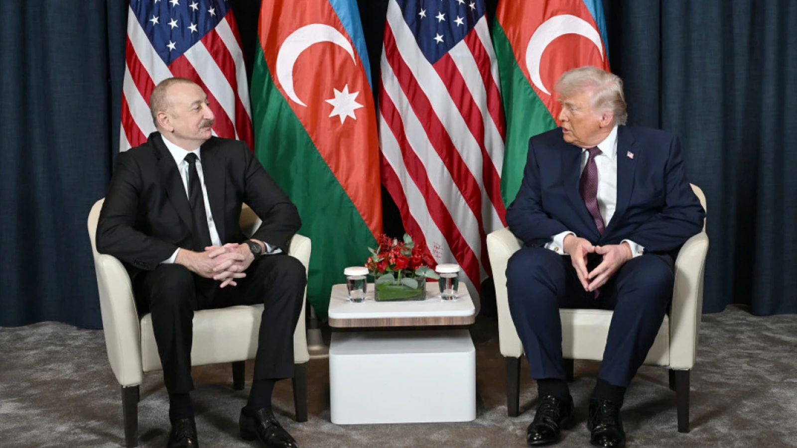 Azerbaycan Cumhurbaşkanı Aliyev ile ABD Başkanı Trump görüştü