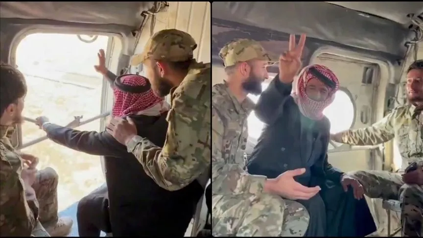 Helikopterlere selamıyla tanınan Suriyeli, askeri helikopter turuyla sevindirildi
