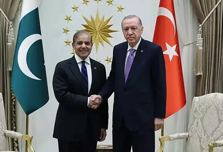 Cumhurbaşkanı Erdoğan, Pakistan Başbakanı Şahbaz'ı kabul etti