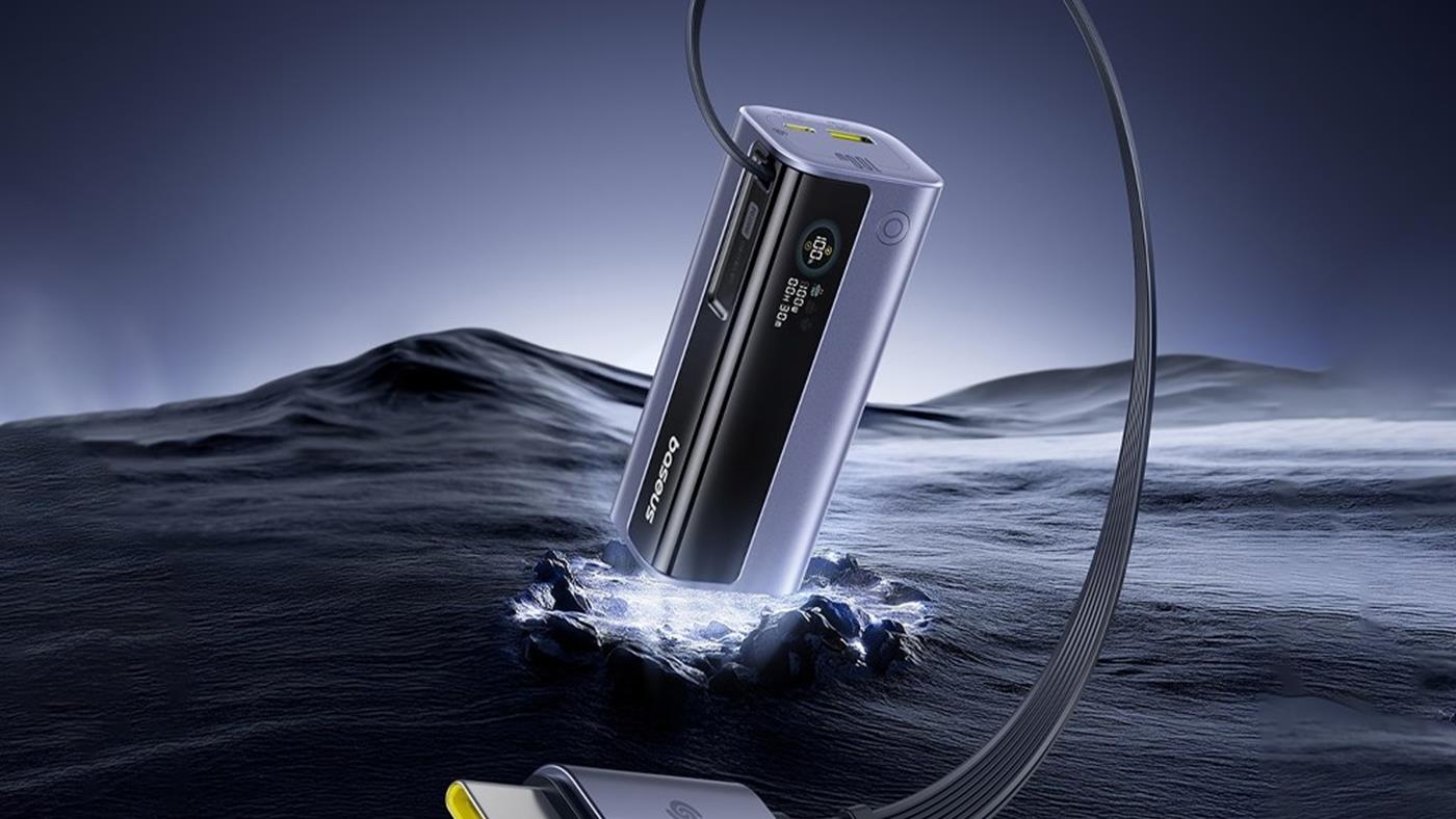 Baseus, kendinden kablolu ve renkli ekranlı 100W powerbank'ini satışa sundu