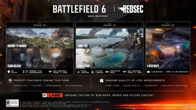 Battlefield 6 için 2026 yol haritası paylaşıldı