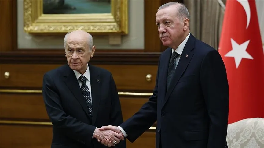 Cumhurbaşkanı Erdoğan, MHP Genel Başkanı Bahçeli'yi kabul etti