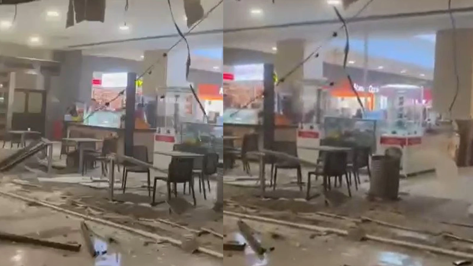 İstanbul'da AVM'nin tavanı çöktü! Vatandaşlar dehşeti yaşadı