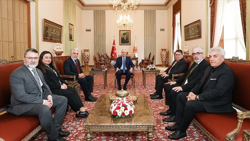 TBMM Başkanı Kurtulmuş, ATİB Genel Başkanı Cengiz'i kabul etti