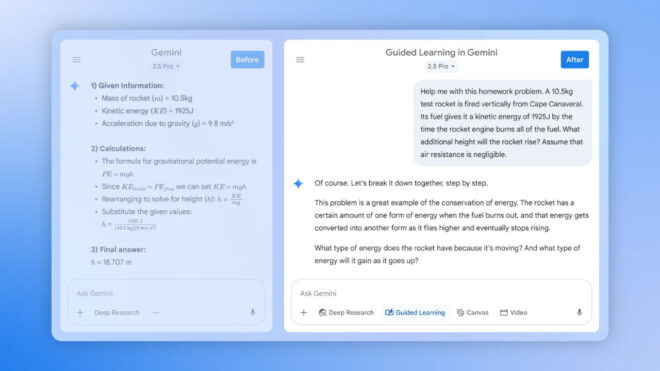 Google, Gemini’a “Öğrenme Rehberi” isimli yeni bir özellik ekledi