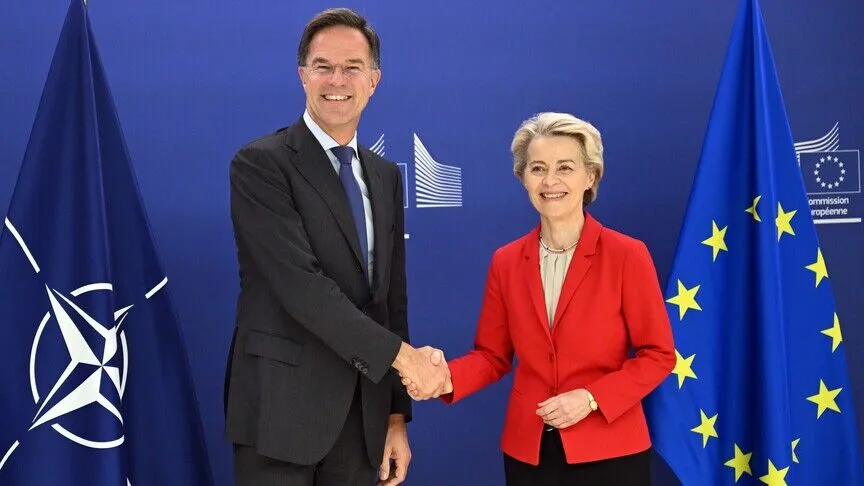 Rutte ile von der Leyen, NATO-AB savunma işbirliğini ele aldı