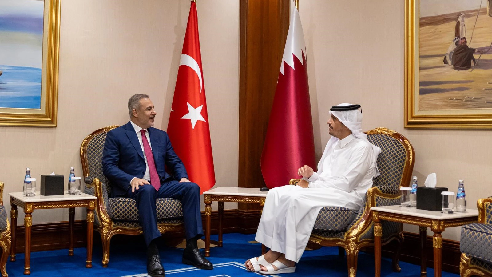 Bakan Fidan, Katar Başbakanı Al Sani ile bir araya geldi