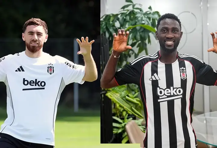 Beşiktaş’ın yeni kaptanları Orkun Kökçü ile Wilfred Ndidi