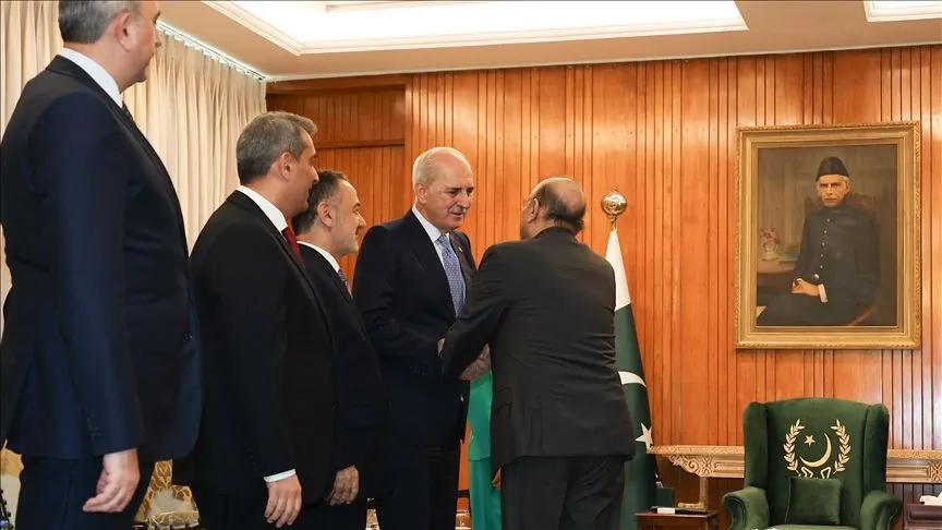 TBMM Başkanı Kurtulmuş, Pakistan Cumhurbaşkanı Zerdari tarafından kabul edildi