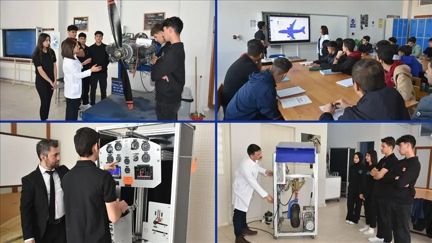 Konya'daki meslek lisesinde geleceğin uçak bakım teknisyenleri yetişiyor