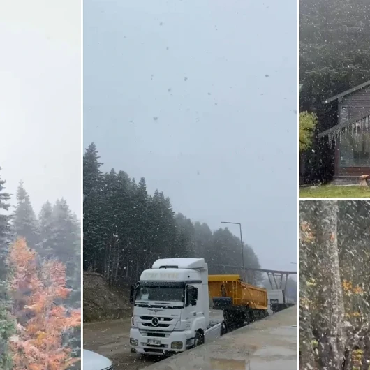 Kayakseverlerin Gözde Merkezine Yılın İlk Karı Düştü