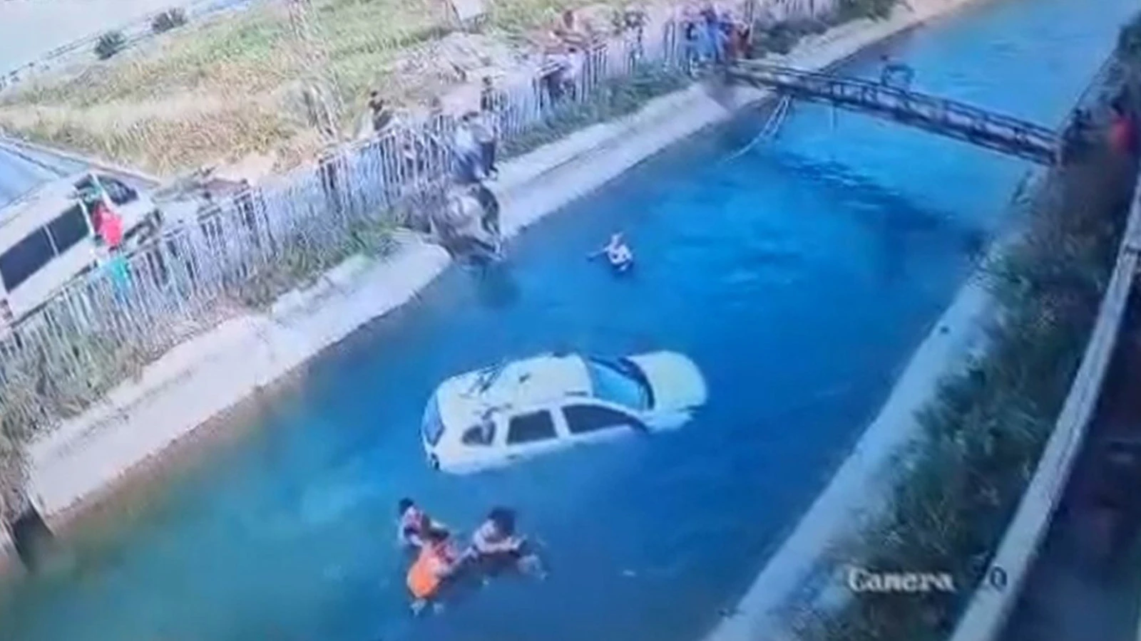 Sulama kanalında can pazarının kıyısında dönüldü
