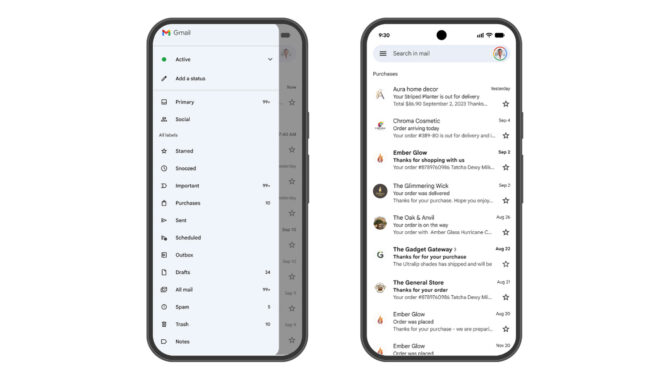 Google, Gmail’e satın alınan ürünlerin teslimatına yönelik yeni bir bölüm ekledi