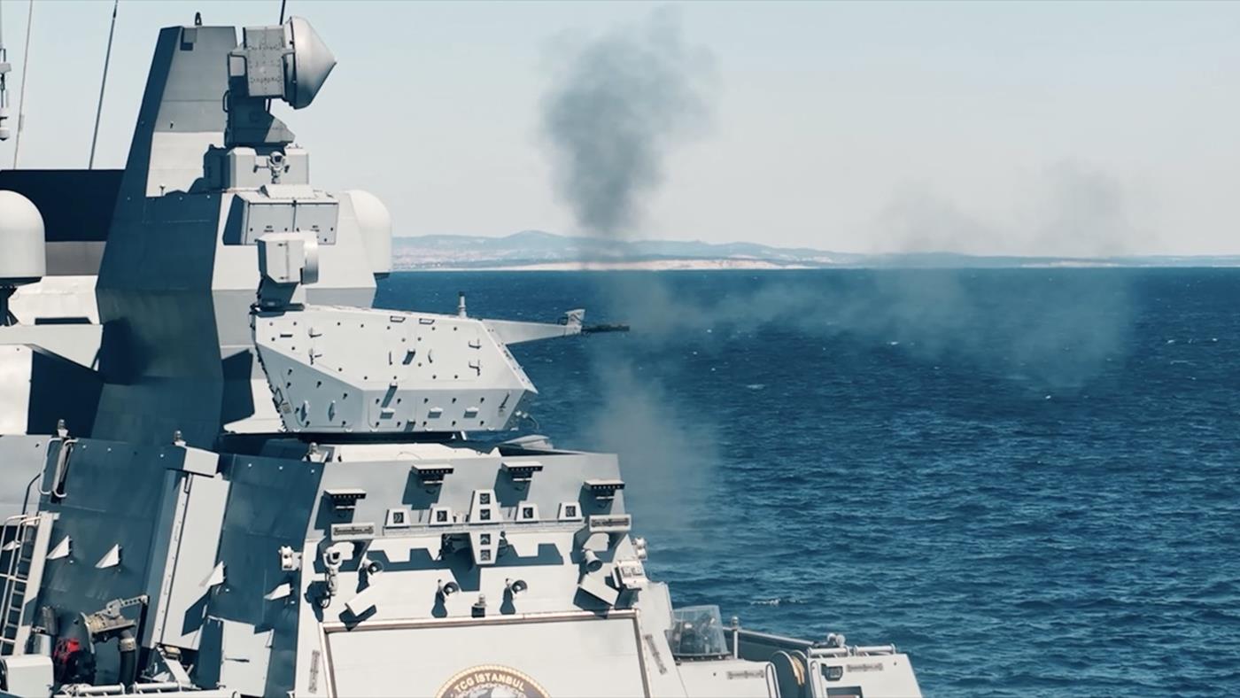 Savaş gemilerini koruyan ASELSAN GÖKDENİZ, TCG İstanbul’dan vurdu