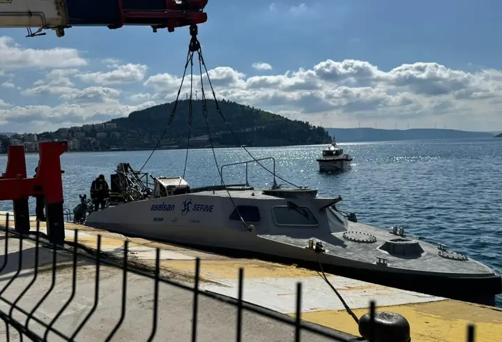 Yerli ve milli imkanlarla üretilen insansız mayın tarama aracı Erdek’te 