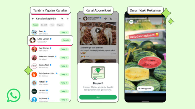 WhatsApp, “Durum”altyapısına reklam getiriyor
