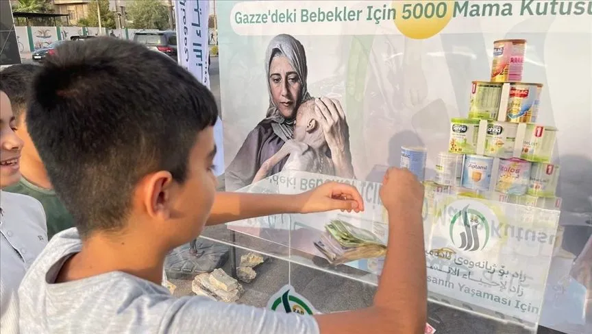 Kerkük'te Gazze'deki bebekler için mama desteği kampanyası başlatıldı