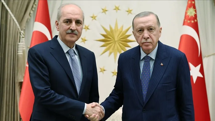 Cumhurbaşkanı Erdoğan, TBMM Başkanı Kurtulmuş ile görüştü