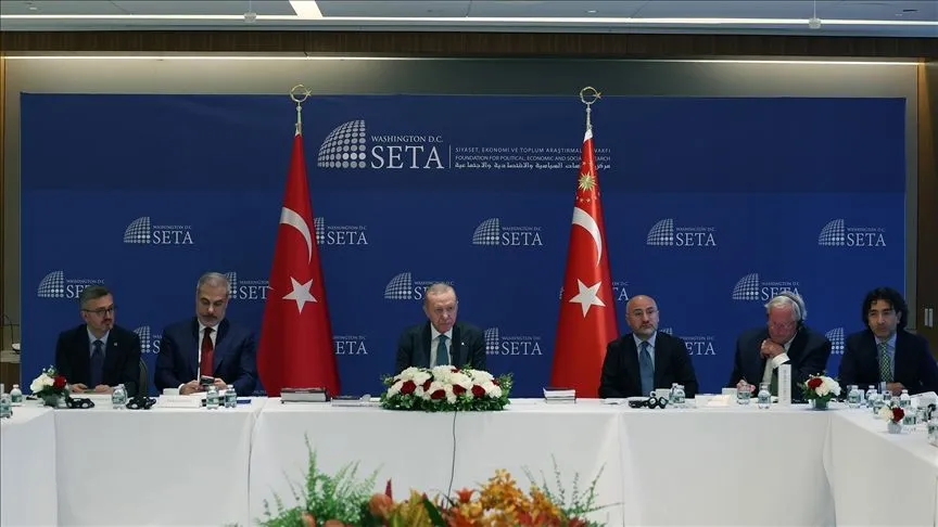 Cumhurbaşkanı Erdoğan, ABD'li düşünce kuruluşu temsilcileriyle bir araya geldi 
