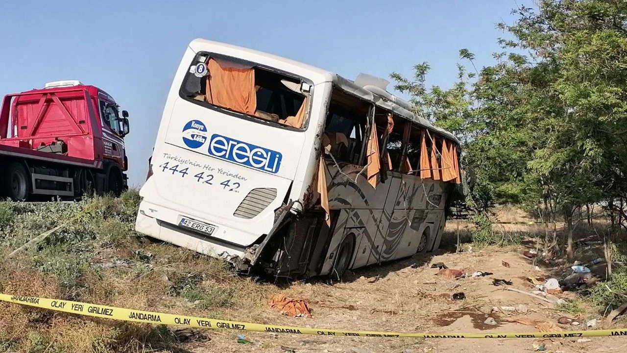 Konya'da bayram sabahı otobüs kazası: 1 ölü, 26 yaralı