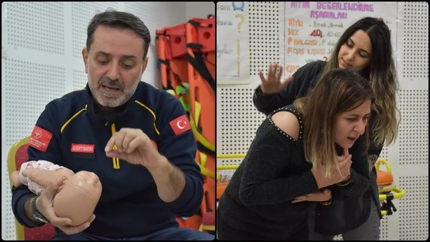 Sağlıkçılardan 3 bin kamu çalışanına Heimlich manevrası eğitimi