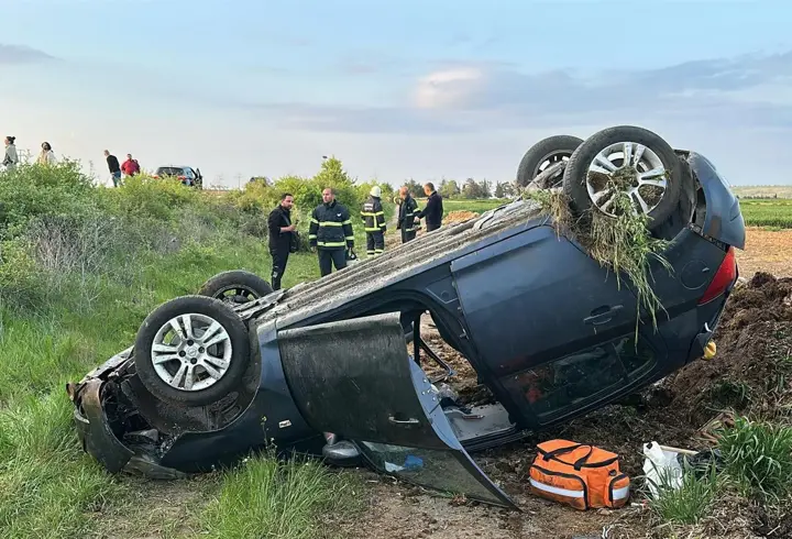  Edirne'de tarlaya uçan otomobilin sürücüsü ağır yaralandı