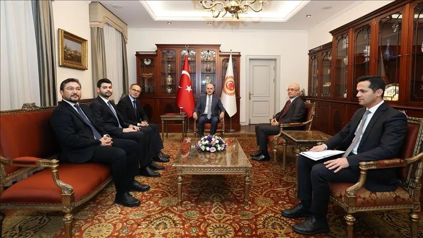 TBMM Başkanı Kurtulmuş, TÜRKPA Genel Sekreteri Hasan'ı kabul etti