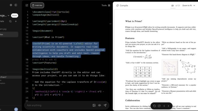 OpenAI, bilim insanlarına yönelik Prism’i tanıttı