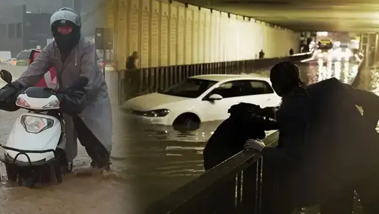 İstanbul'da Sağanak Sonrası Sel Hayatı Felç Etti! Araçlar Sulara Gömüldü... 2 Kişi Hayatını Kaybetti