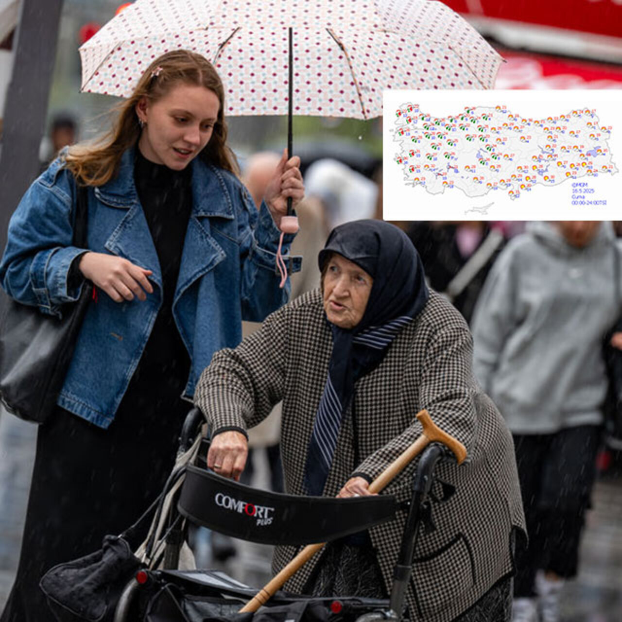 Meteoroloji saat verdi... Yağmur, fırtına ve toz taşınımı!