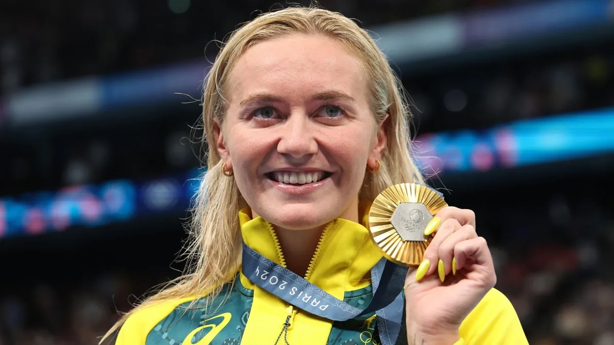 4 Olimpiyat altınlı Ariarne Titmus havuzlara veda etti!