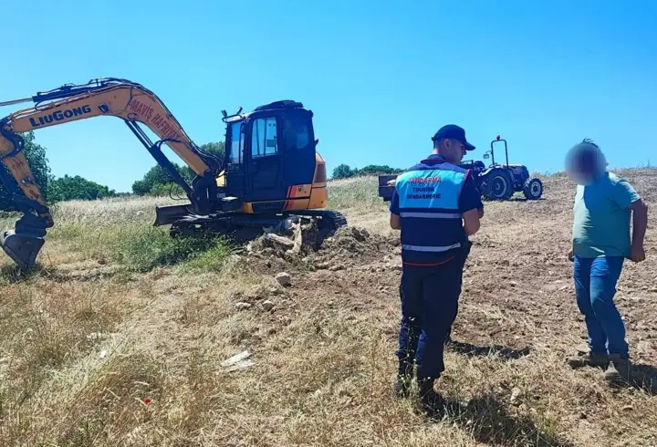 Aydın'da Hazine arazisinde kaçak kazı operasyonu