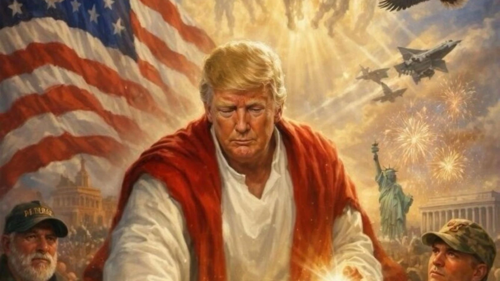 Donald Trump kendini Hz. İsa olarak tasvir eden görsel paylaştı