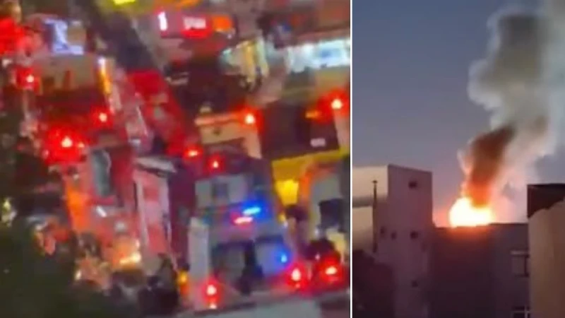 Gaziosmanpaşa'da İş Hanının Çatısında Çıkan Yangın Söndürüldü