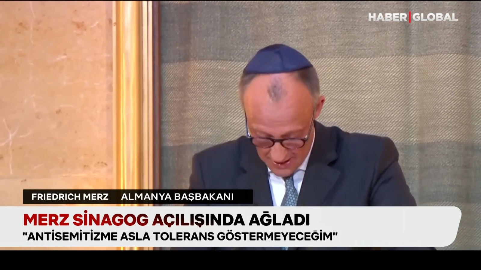 Almanya Başbakanı Merz sinagog açılışında ağladı, “Yahudi karşıtlığından utanıyorum”