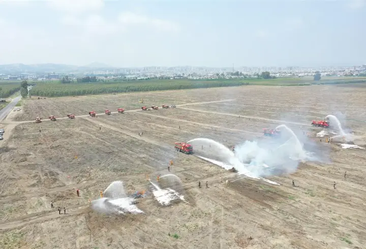 Mersin’de yangın iş başı eğitimleri tatbikatla tamamlandı