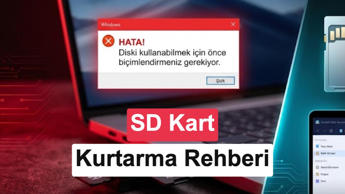 SD Kart RAW hatası çözümü: 2026 RAW SD kart kurtarma rehberi