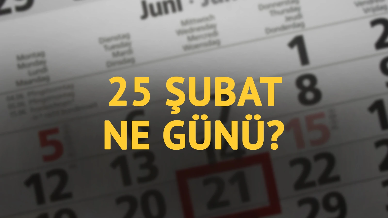 25 Şubat ne günü? 25 Şubat'ın anlam ve önemi ne?
