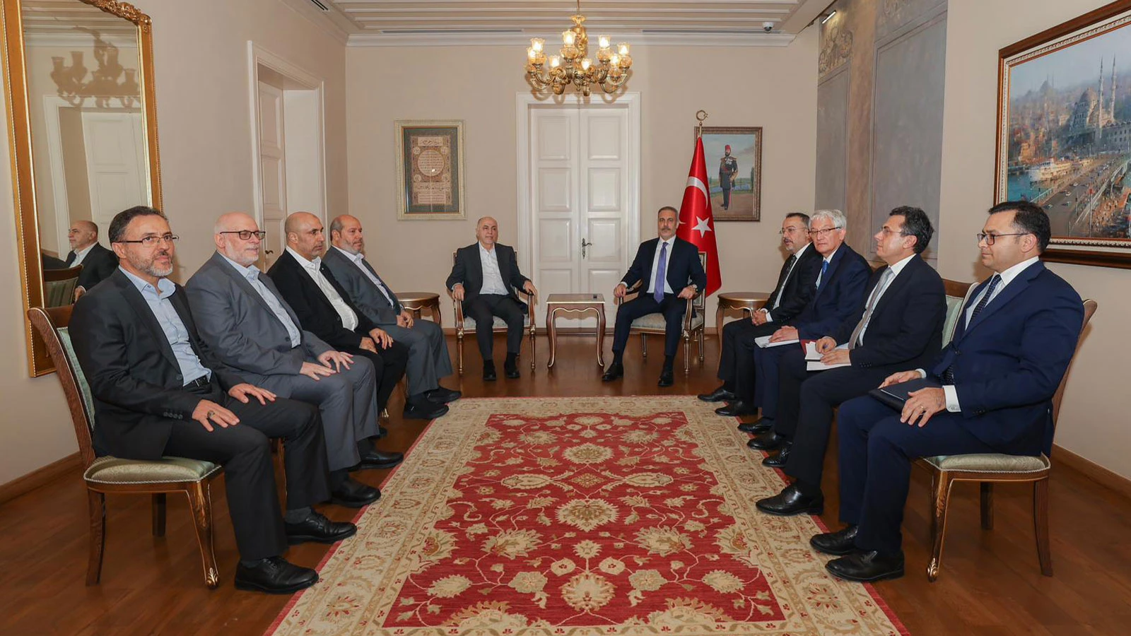 Bakan Fidan Hamas heyeti ile Gazze'deki son durumu görüştü