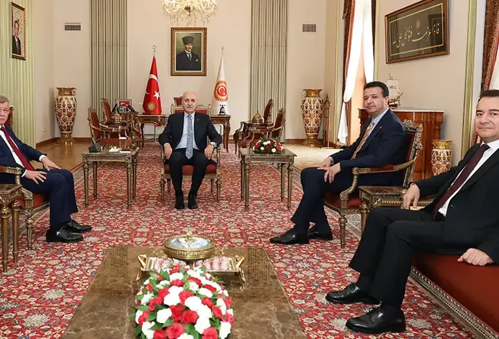 TBMM Başkanı Kurtulmuş; Arıkan, Babacan ve Davutoğlu'nu kabul etti