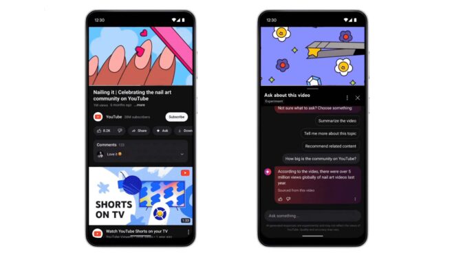 YouTube, yapay zeka özelliği Ask’i daha fazla platforma getirdi