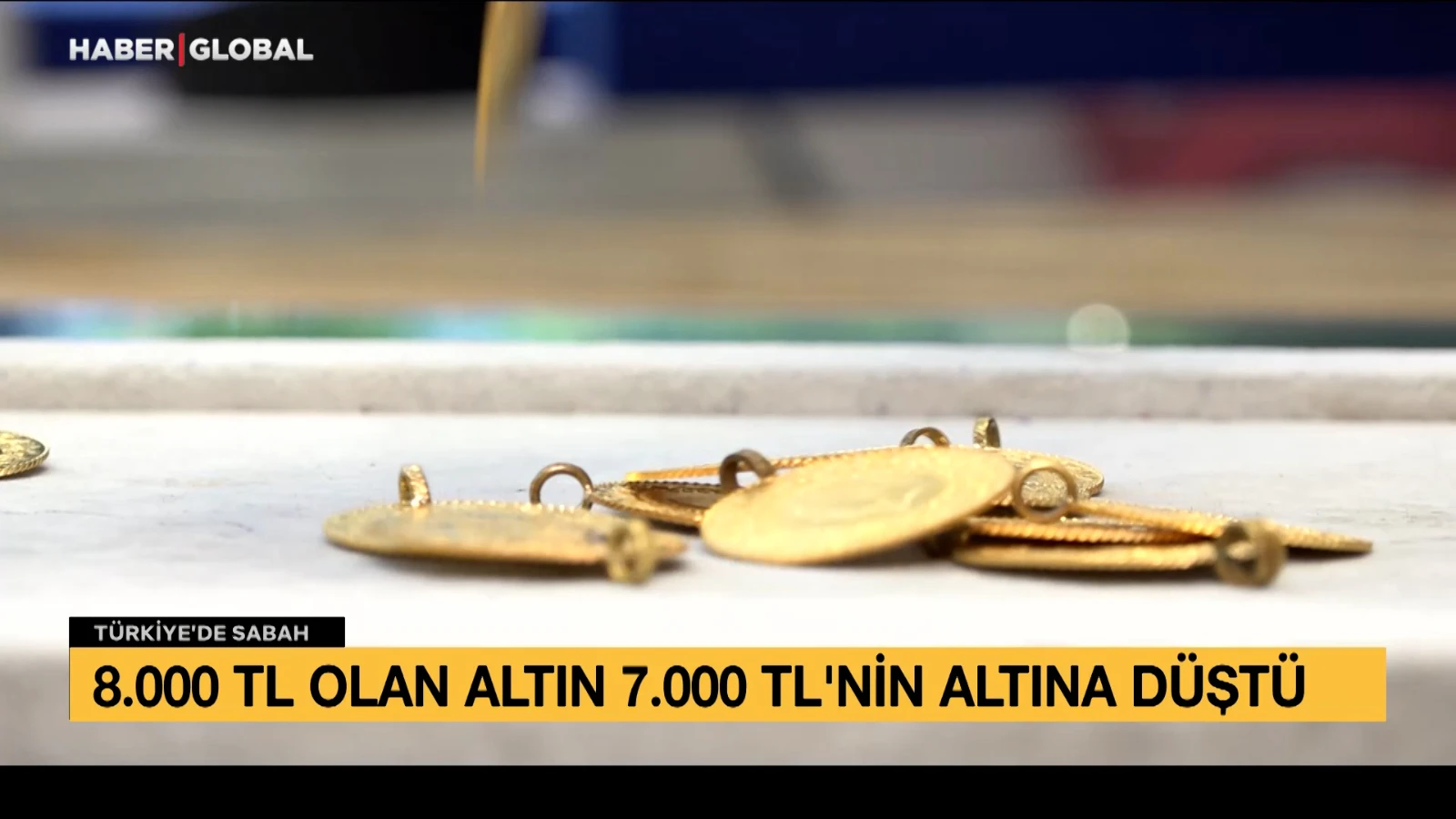 8000 TL olan altın 7000 TL’nin altına düştü