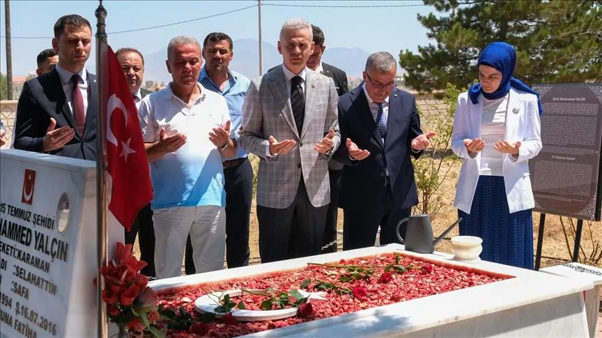 15 Temmuz şehidi Muhammed Yalçın Karaman'daki mezarı başında anıldı